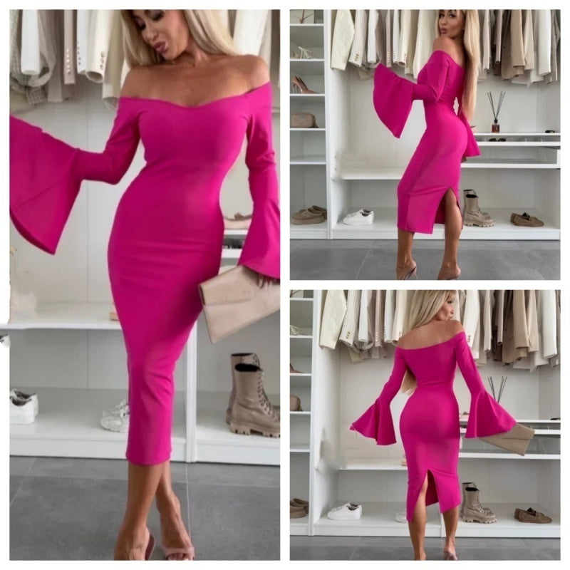 Silvia™ - Robe ajustée élégante avec col en V