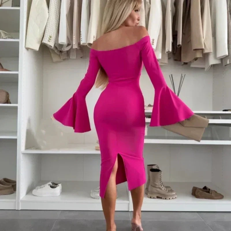 Silvia™ - Robe ajustée élégante avec col en V
