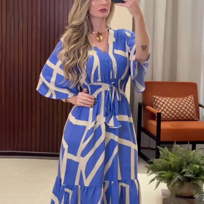 Silvia™ - Robe ajustée élégante avec col en V