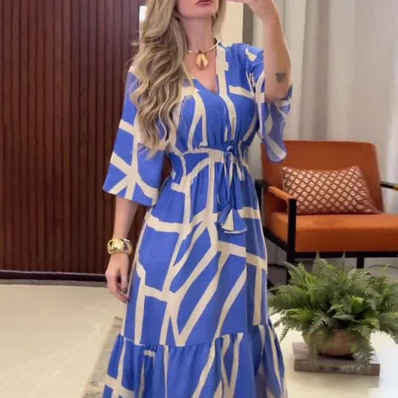 Silvia™ - Robe ajustée élégante avec col en V