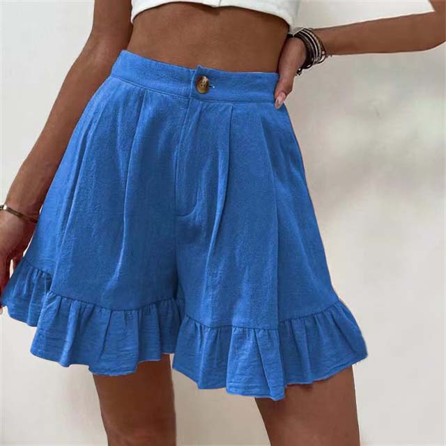 Kissha™ - Flowy Ruffle Hem Shorts