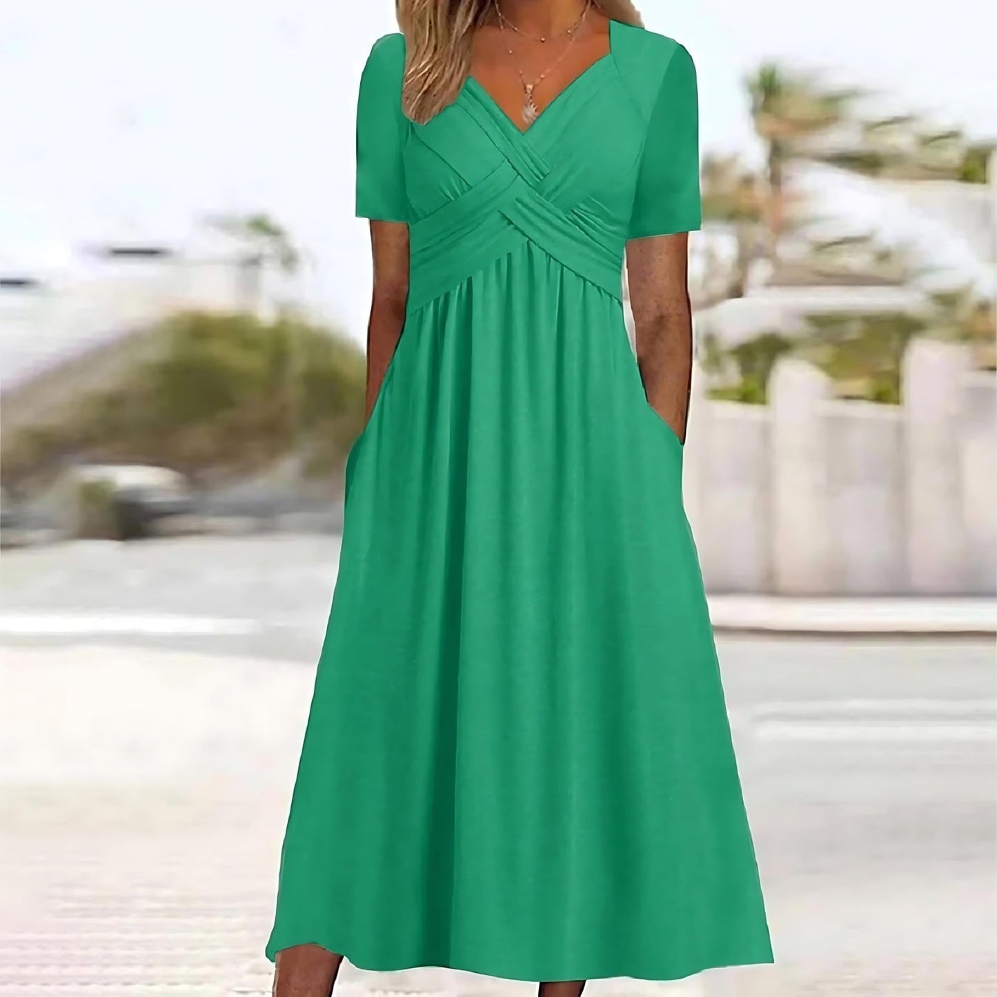 Vicky™ - Casual Elegance Midi Dress