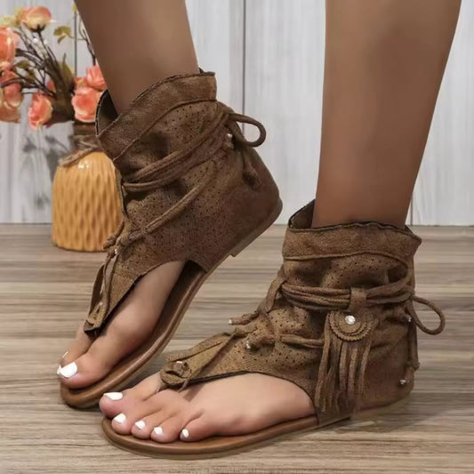 Bellie - Fringe Accent Sandals